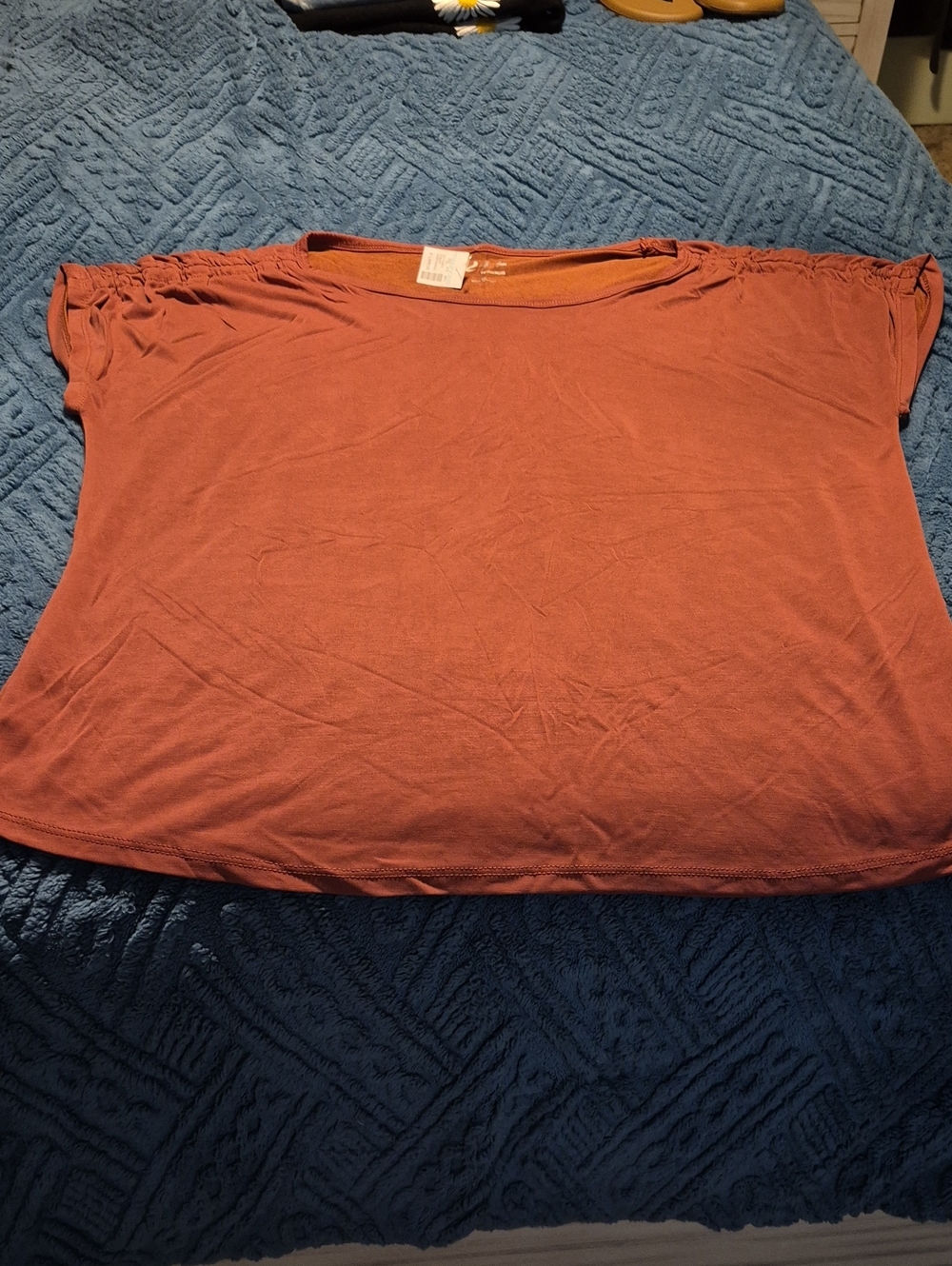 NWT Maurices 24/7 Ruched Shoulder Top Sz XL